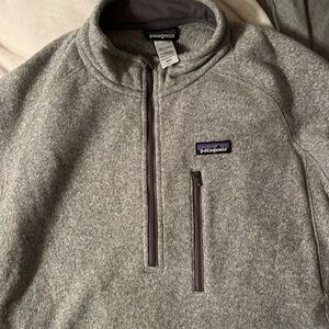 Mens 1/4 zip Patagonia smoke free home chest zipper pocket